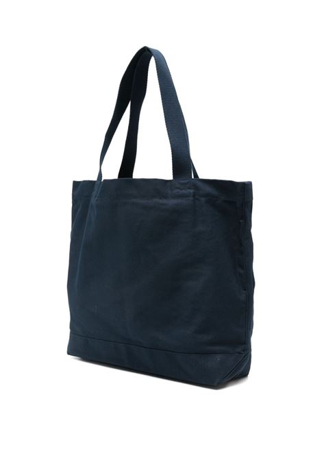 borsa tote dressed fox unisex navy MAISON KITSUNÉ | PM05107WW90420413